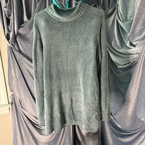 Vintage emily rose chenille knit oversized blue sweater size small